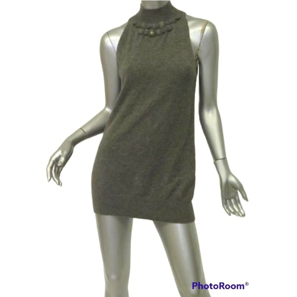 VINCE Cashmere Jewel Neck Tunic Sweater Sleeveless Grey Gray Soft Sz XS - Picture 12 of 12